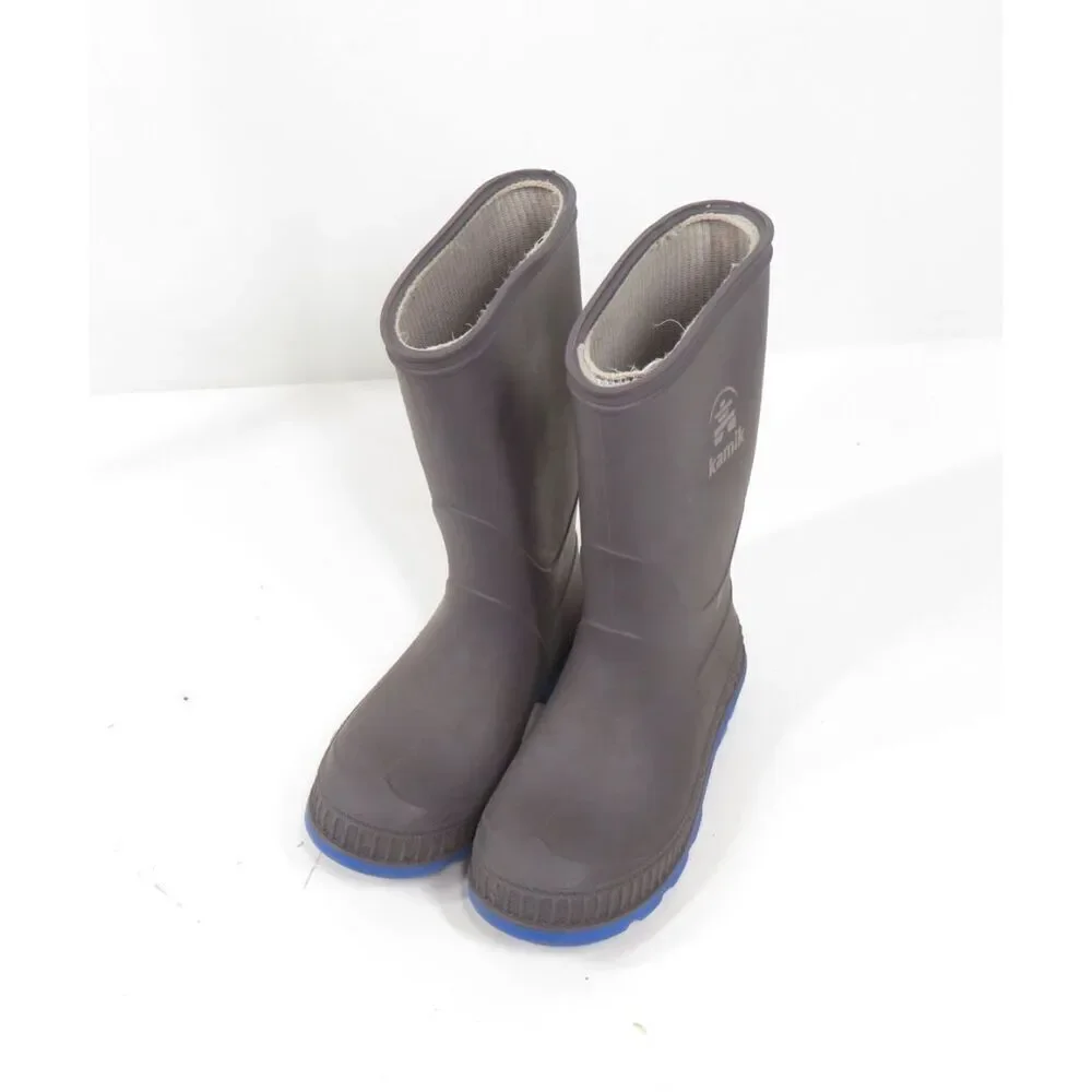 Kamik Kids Stomp Rain Snow Boots Grey Blue Boys Unisex Toddler Size 10T